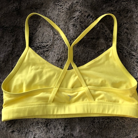 light yellow sports bra